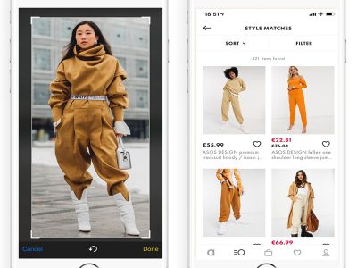Accurate style match using machine learning. Asos App. Ai powered CX example.